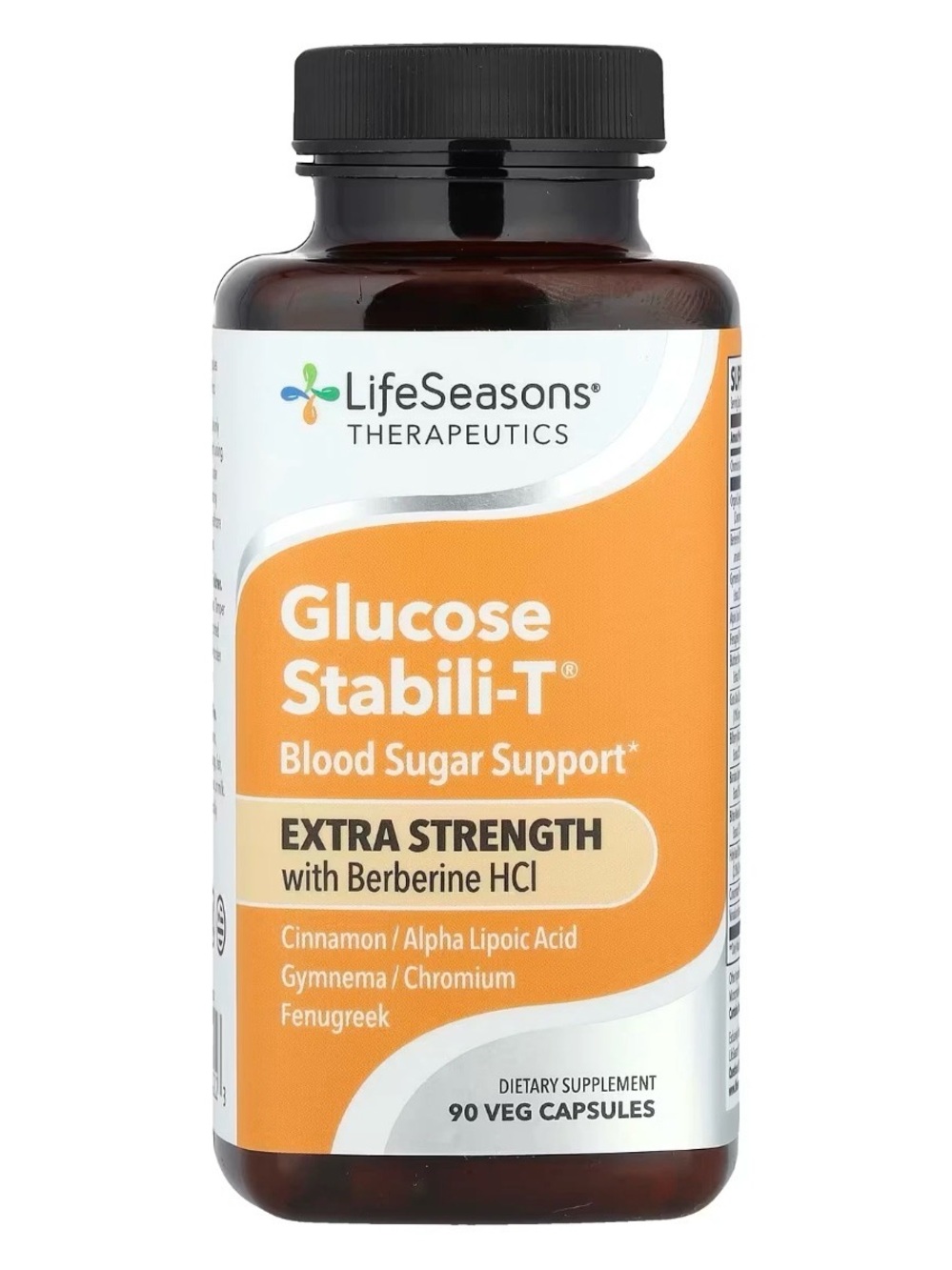 LifeSeasons Therapeutics Glucose Stabili-T Berberine HCl Best By 12/28 90capsule